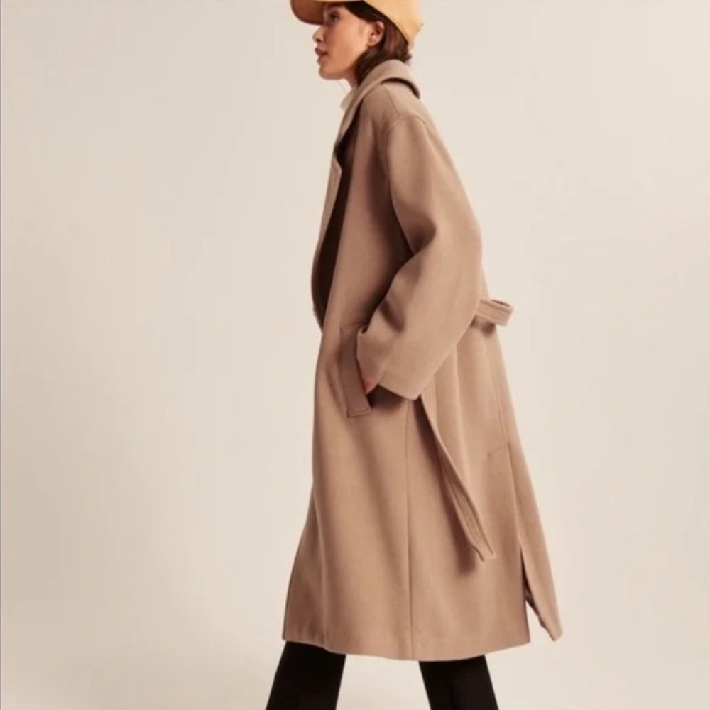 Abercrombie & Fitch Tan Pea Coat - Picture 3 of 8
